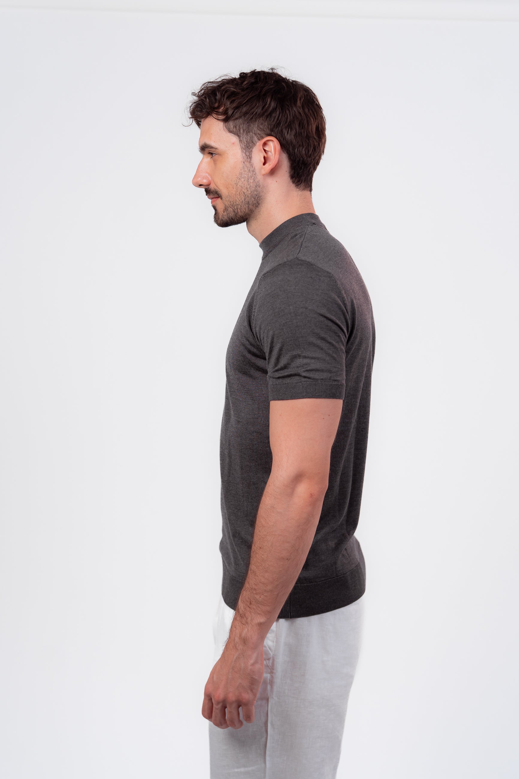 Classic Round Neck Dark Grey