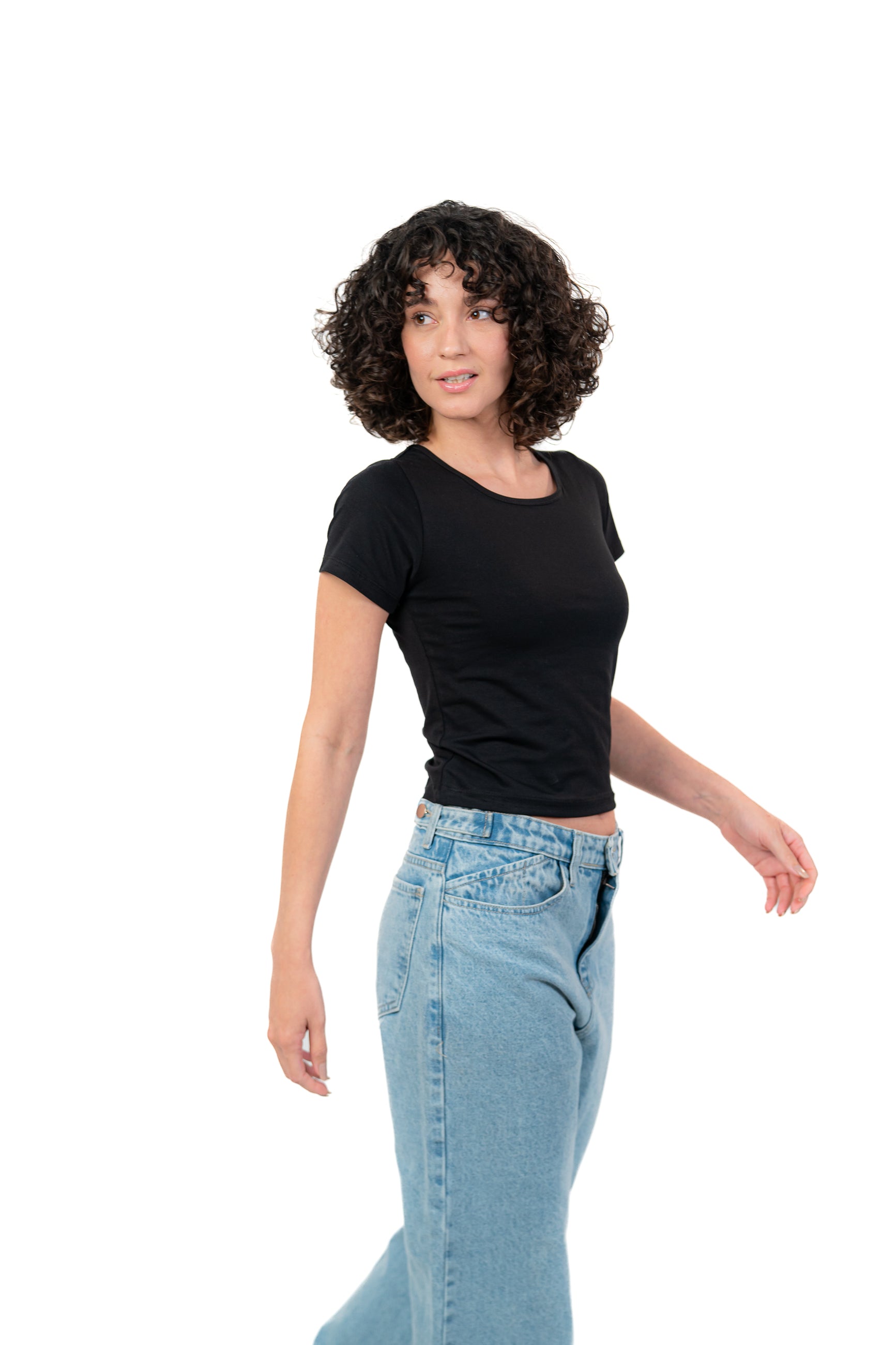 Black Short Sleeve Top