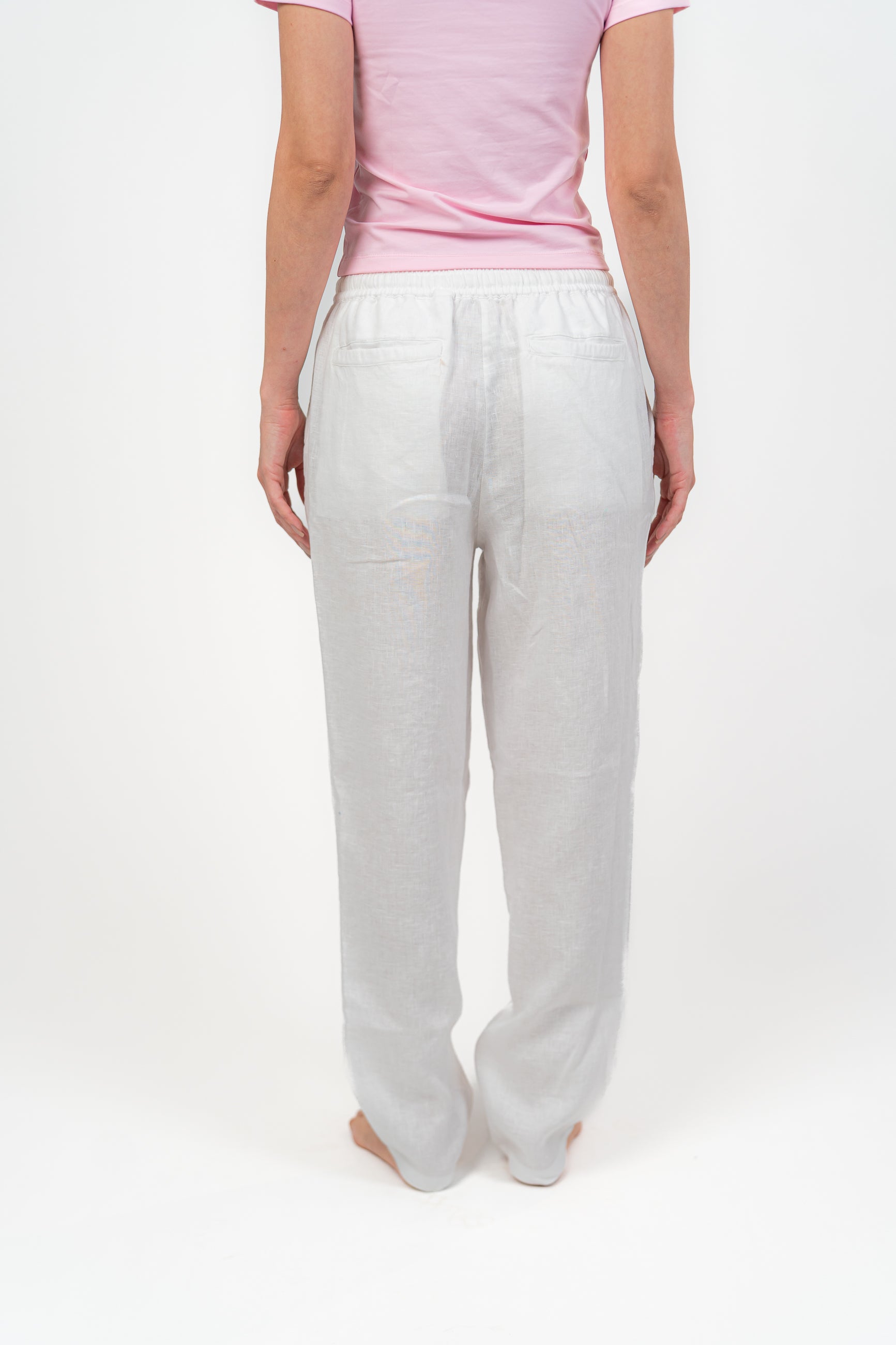 White Linien Pants