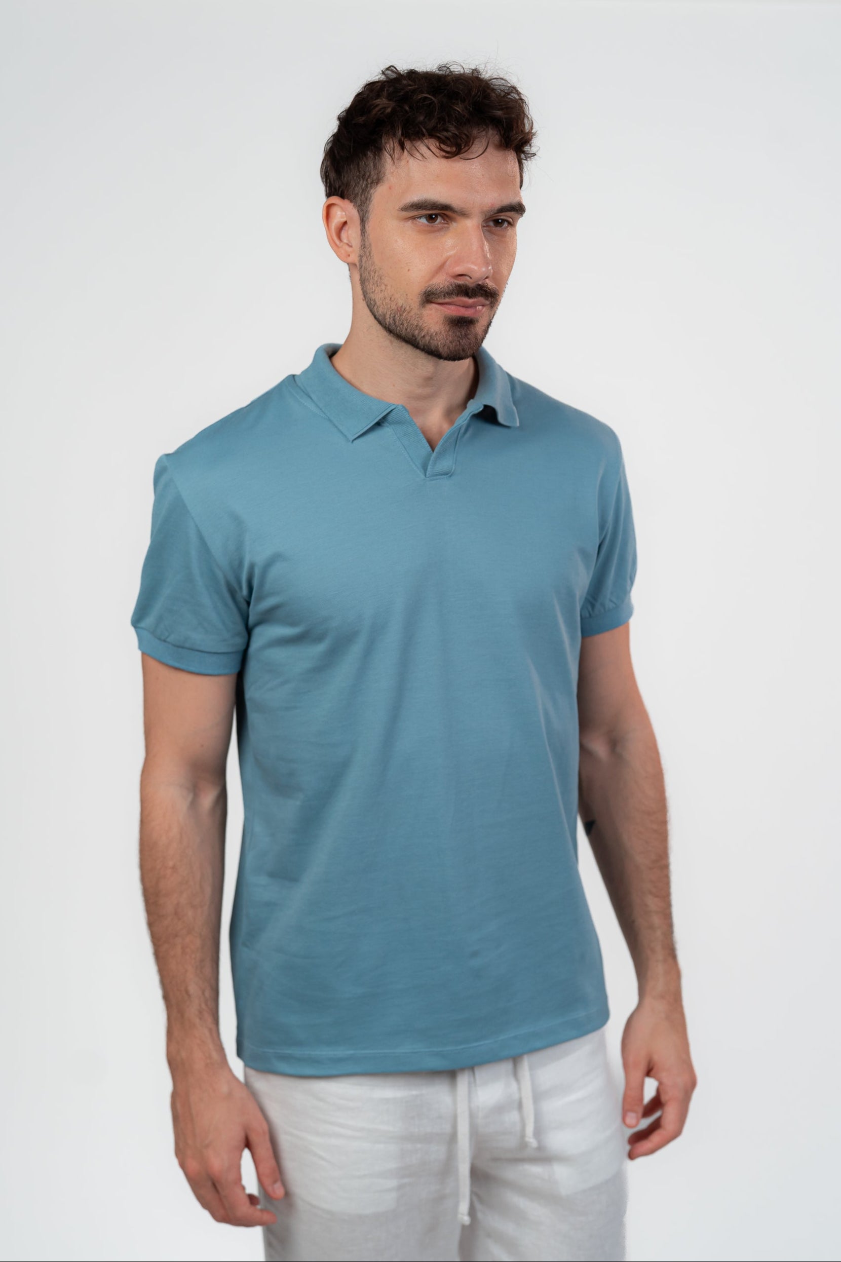 Dusty Blue Polo Tshirt