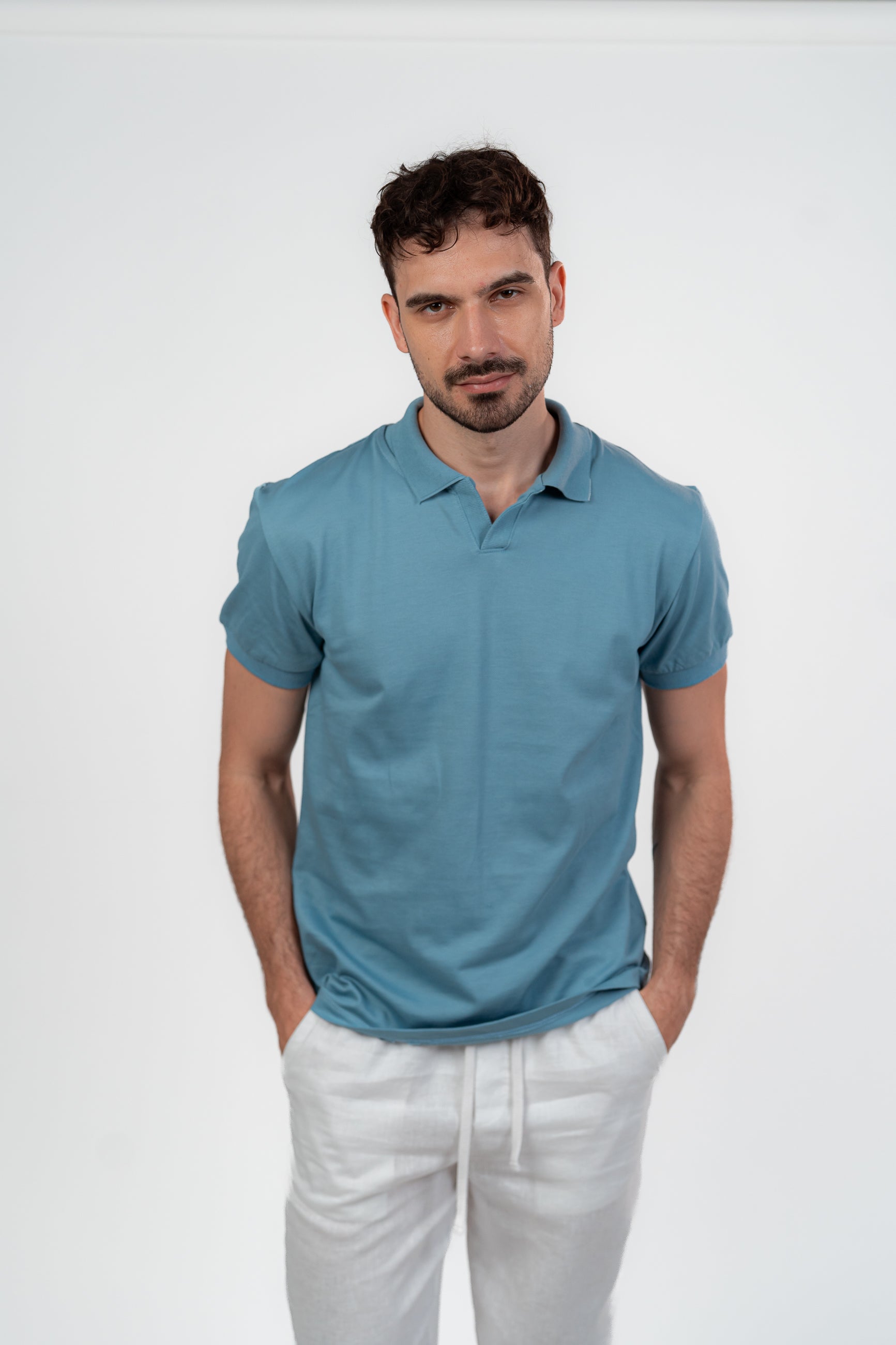 Dusty Blue Polo Tshirt