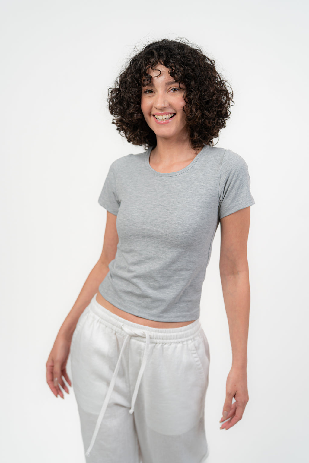 Gray Short Sleeve Top
