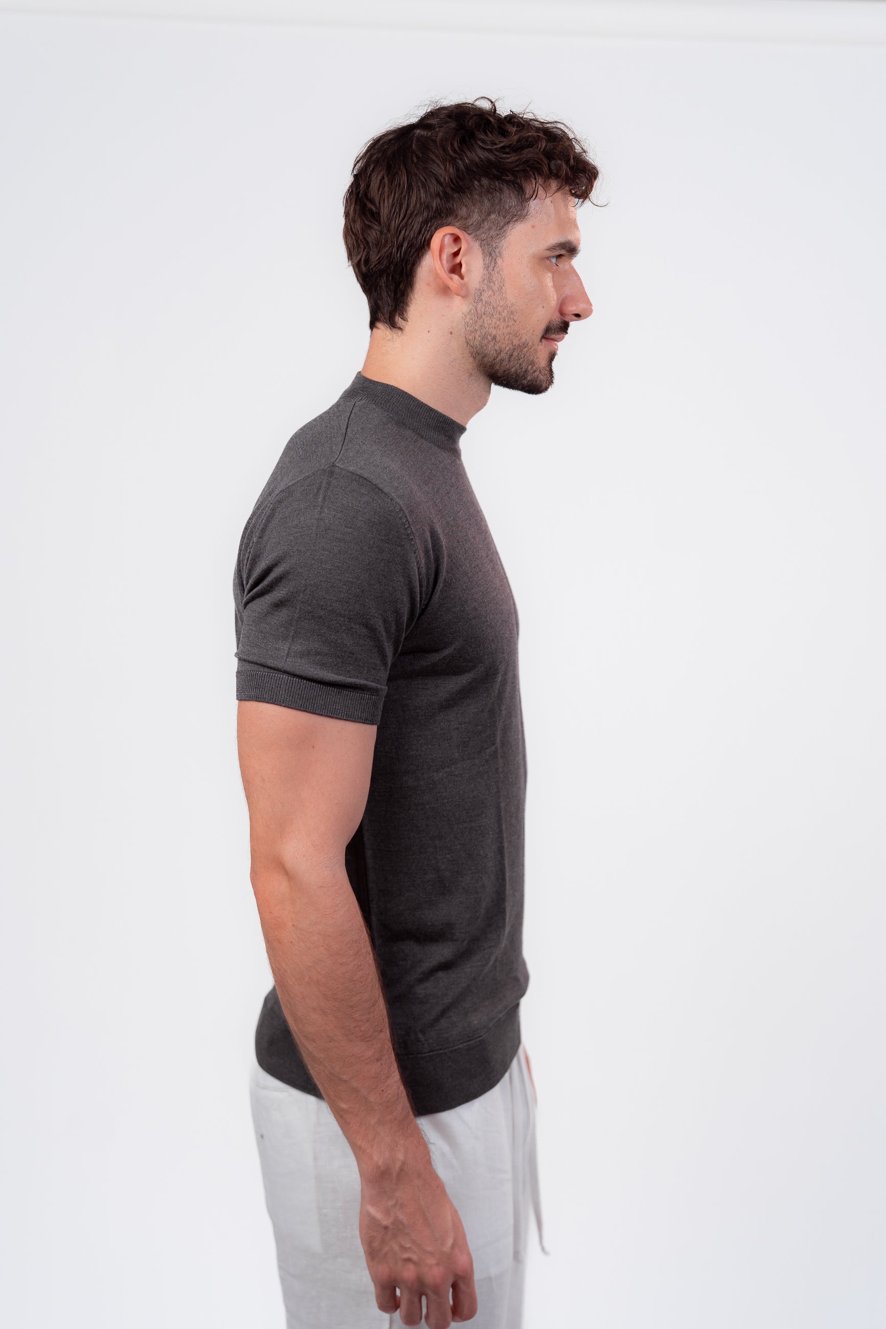Classic Round Neck Dark Grey