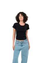 Black Short Sleeve Top