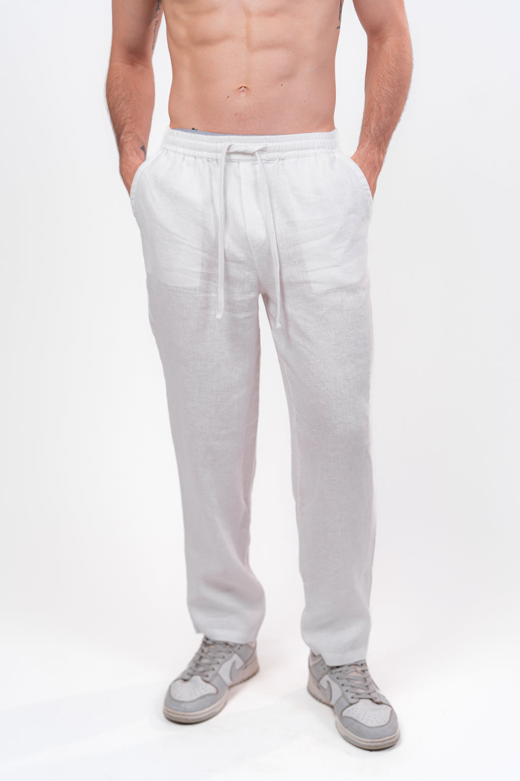 White Linien Pants