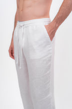 White Linien Pants