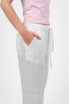 White Linien Pants