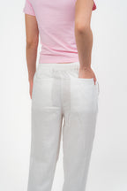 White Linien Pants