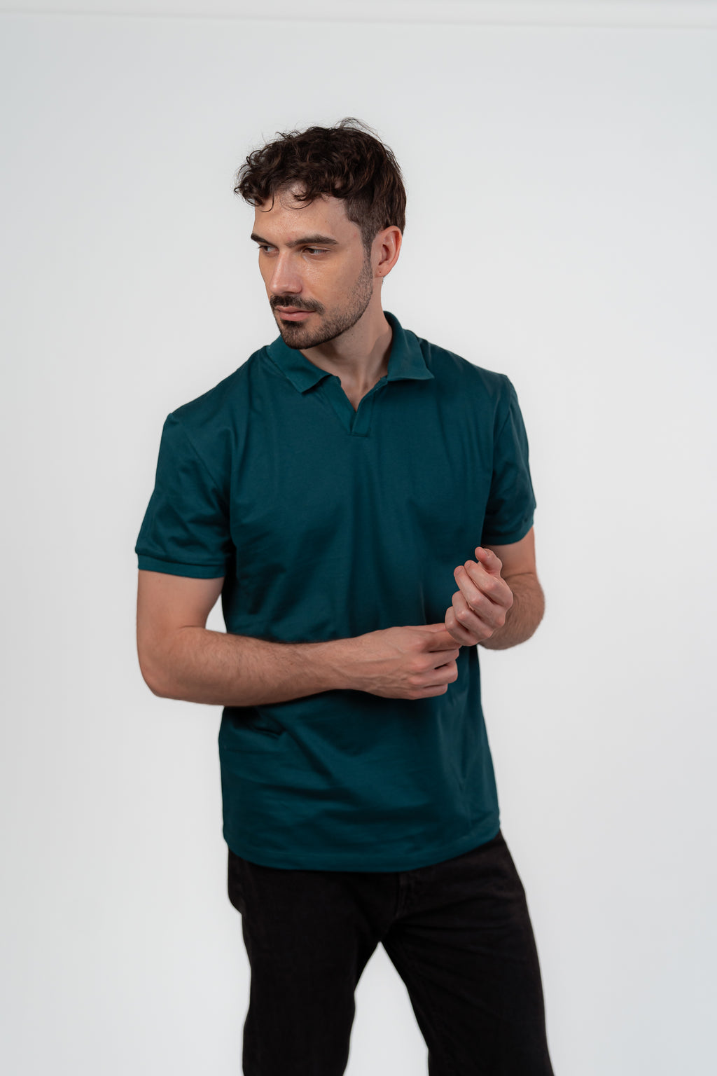 Teal Green Polo Tshirt