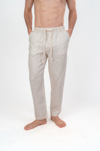 Beige Linien Pants